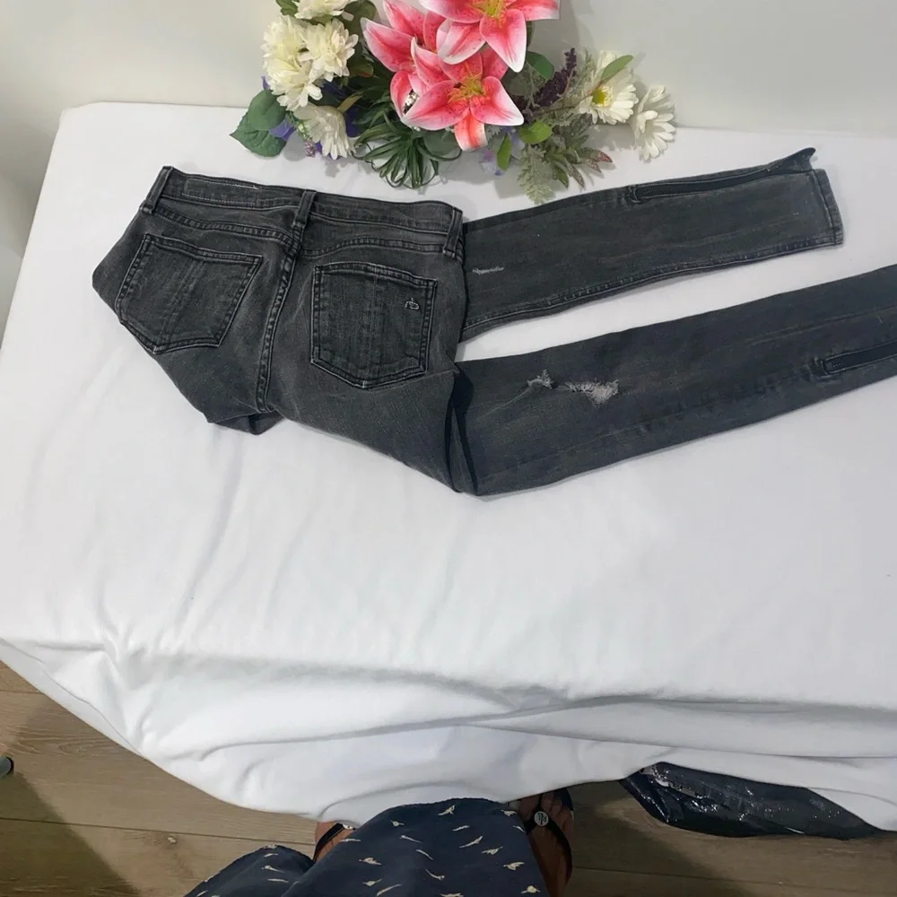 rag & bone Charcoal Skinny Jeans - Picture 3 of 6